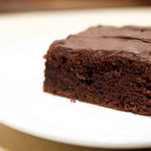 A delicious chocolate brownie